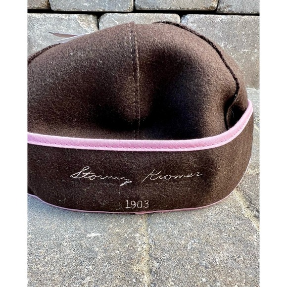 Stormy Kromer kickback brown & pink warm outdoor hat size 7 - Picture 3 of 5